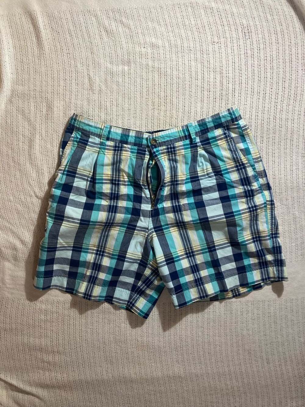Saddlebred Men's Plaid Cotton Shorts Size 36